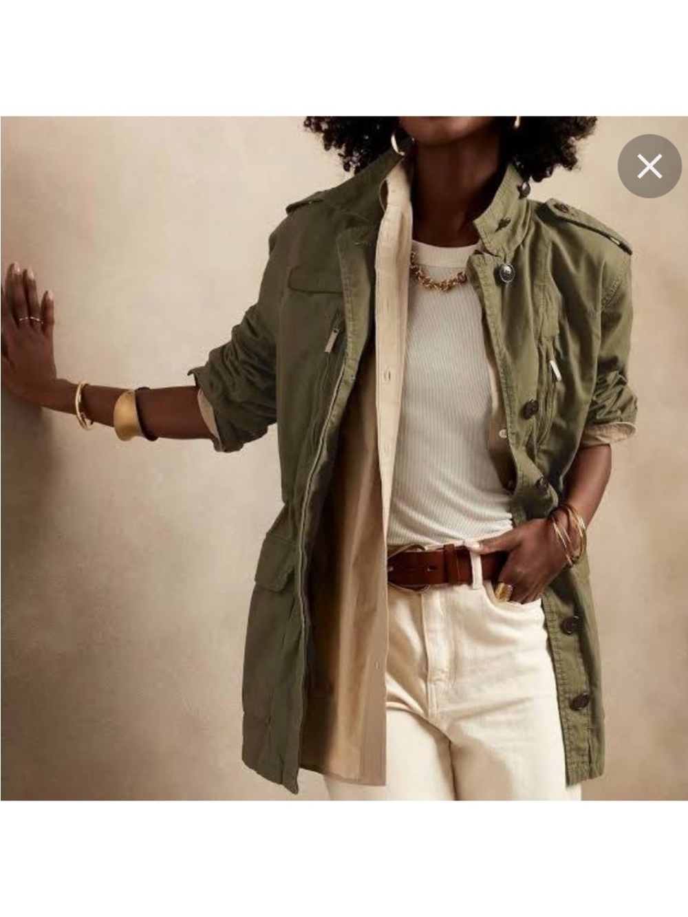 J. Crew Army Green Utility Cargo Jacket
